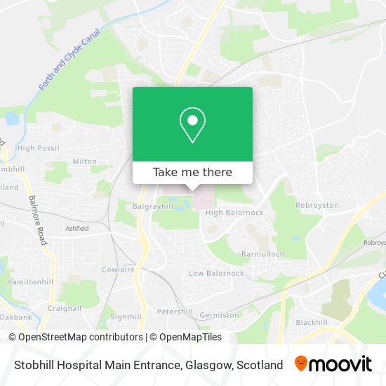 Stobhill Hospital Main Entrance, Glasgow map