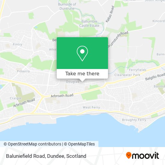Baluniefield Road, Dundee map