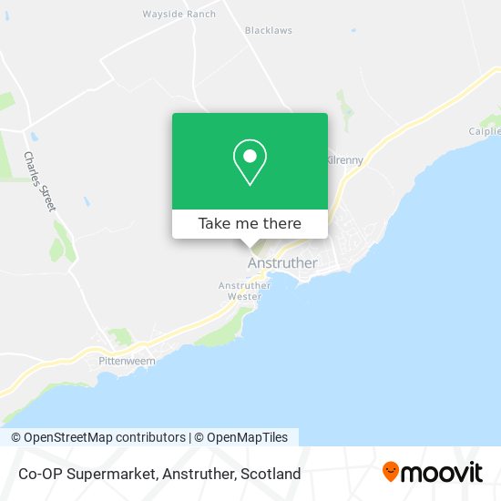 Co-OP Supermarket, Anstruther map