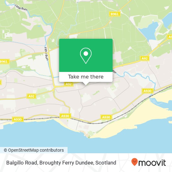 Balgillo Road, Broughty Ferry Dundee map