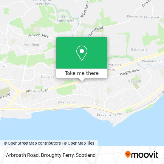 Arbroath Road, Broughty Ferry map