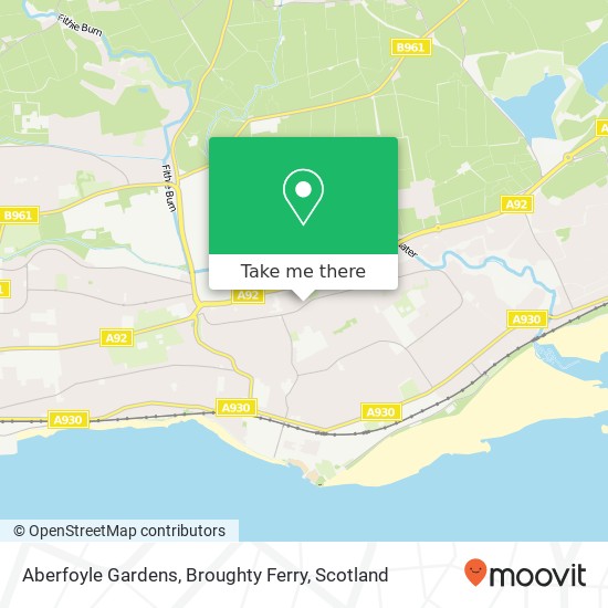Aberfoyle Gardens, Broughty Ferry map