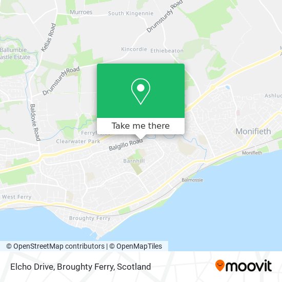 Elcho Drive, Broughty Ferry map