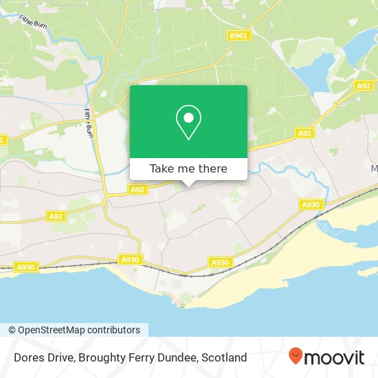 Dores Drive, Broughty Ferry Dundee map