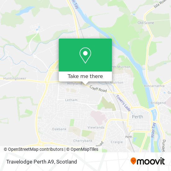 Travelodge Perth A9 map