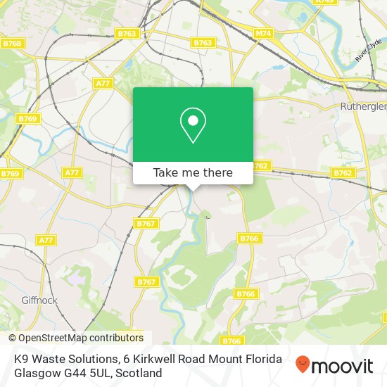 K9 Waste Solutions, 6 Kirkwell Road Mount Florida Glasgow G44 5UL map