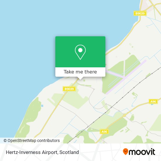 Hertz-Inverness Airport map