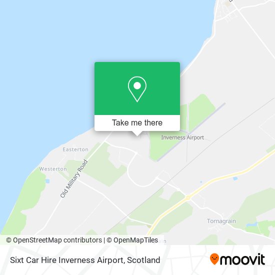 Sixt Car Hire Inverness Airport map