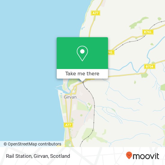 Rail Station, Girvan map