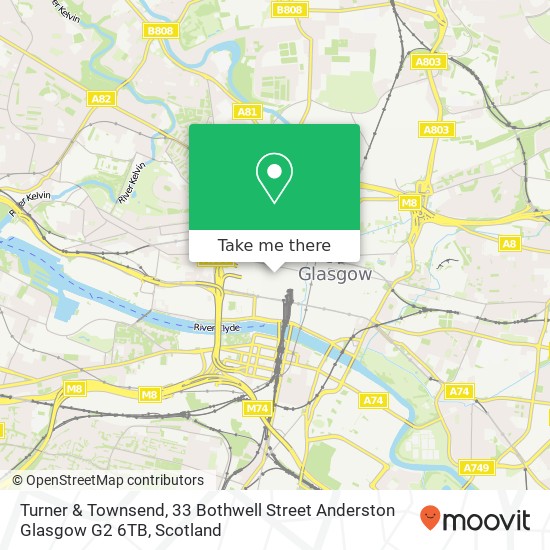 Turner & Townsend, 33 Bothwell Street Anderston Glasgow G2 6TB map