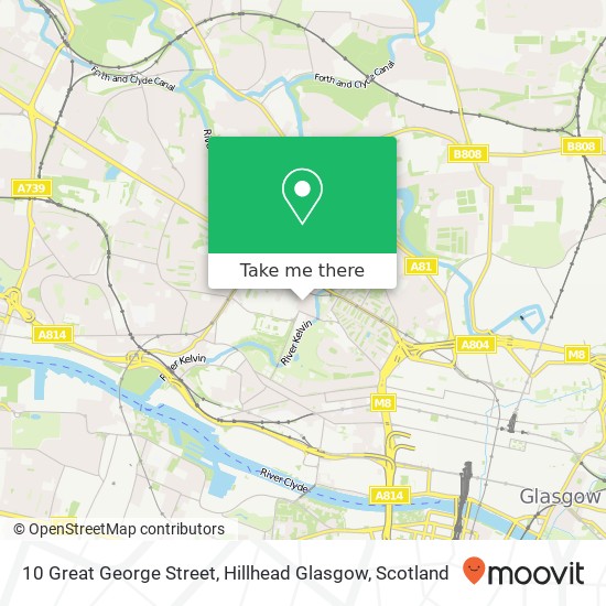 10 Great George Street, Hillhead Glasgow map