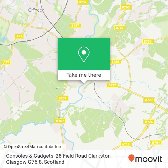Consoles & Gadgets, 28 Field Road Clarkston Glasgow G76 8 map