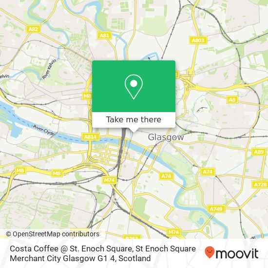 Costa Coffee @ St. Enoch Square, St Enoch Square Merchant City Glasgow G1 4 map