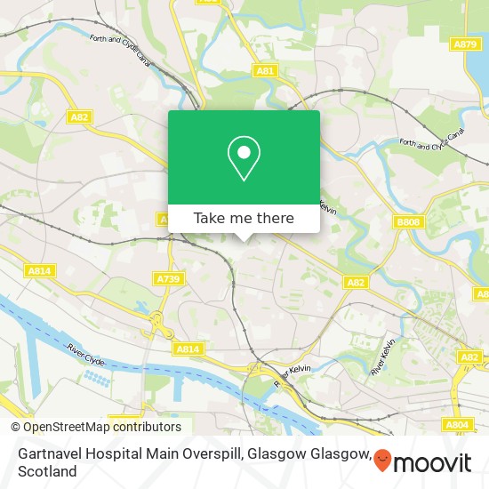 Gartnavel Hospital Main Overspill, Glasgow Glasgow map