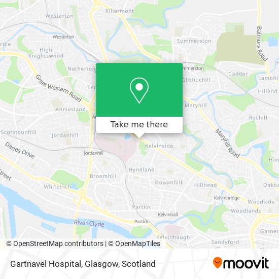 Gartnavel Hospital, Glasgow map