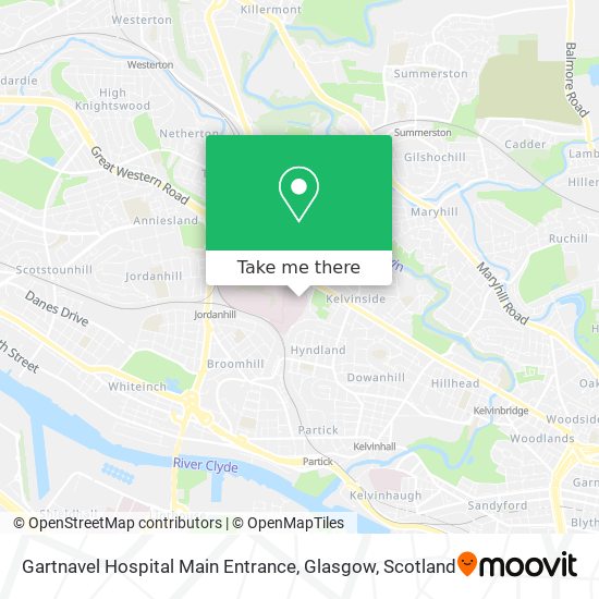 Gartnavel Hospital Main Entrance, Glasgow map
