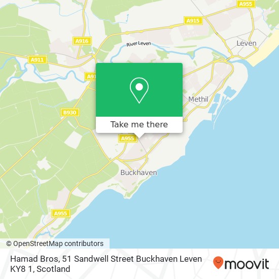 Hamad Bros, 51 Sandwell Street Buckhaven Leven KY8 1 map