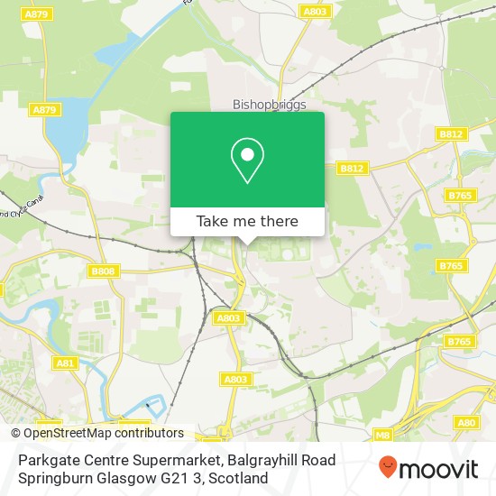 Parkgate Centre Supermarket, Balgrayhill Road Springburn Glasgow G21 3 map
