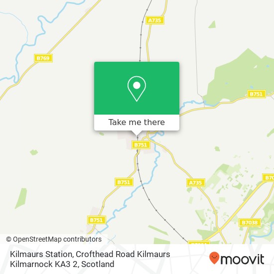 Kilmaurs Station, Crofthead Road Kilmaurs Kilmarnock KA3 2 map