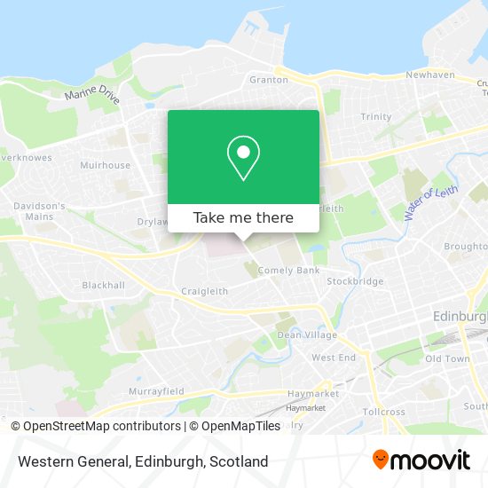 Western General, Edinburgh map