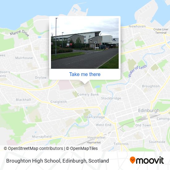 Broughton High School, Edinburgh map