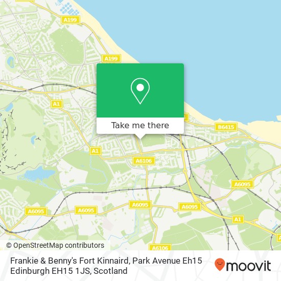 Frankie & Benny's Fort Kinnaird, Park Avenue Eh15 Edinburgh EH15 1JS map
