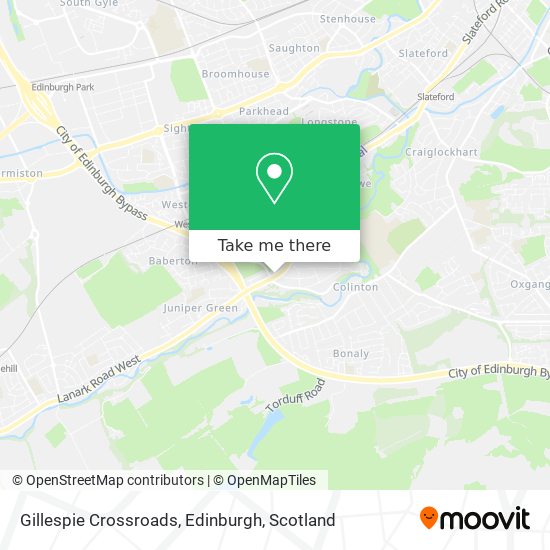 Gillespie Crossroads, Edinburgh map