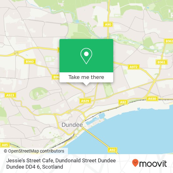 Jessie's Street Cafe, Dundonald Street Dundee Dundee DD4 6 map