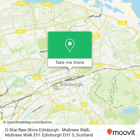 G-Star Raw Store Edinburgh - Multrees Walk, Multrees Walk Eh1 Edinburgh EH1 3 map