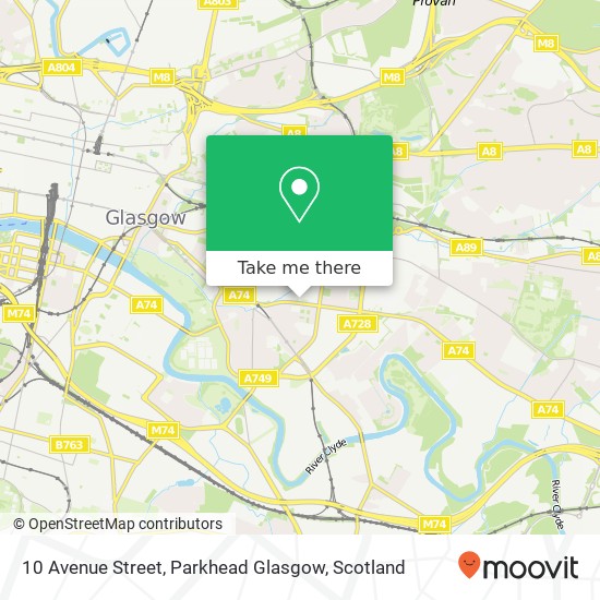 10 Avenue Street, Parkhead Glasgow map