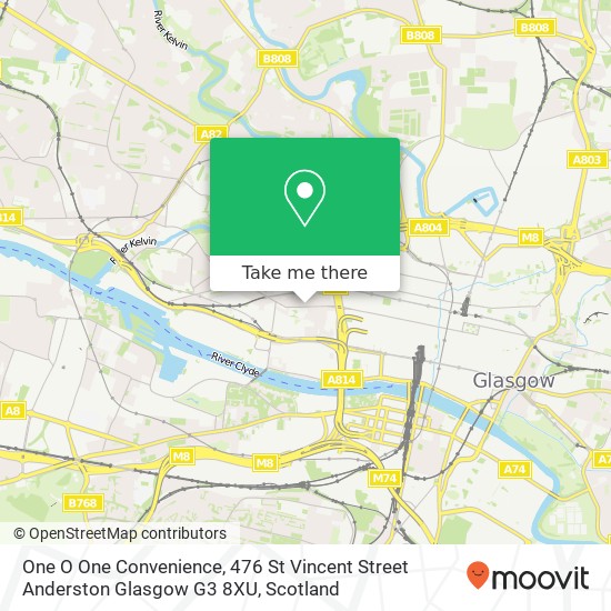 One O One Convenience, 476 St Vincent Street Anderston Glasgow G3 8XU map