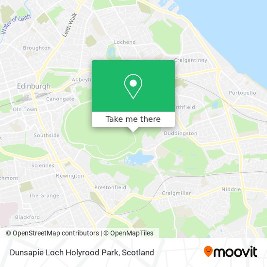Dunsapie Loch Holyrood Park map
