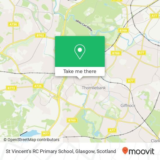 St Vincent's RC Primary School, Glasgow map