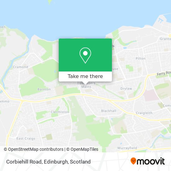 Corbiehill Road, Edinburgh map