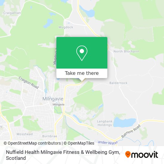Nuffield Health Milngavie Fitness & Wellbeing Gym map