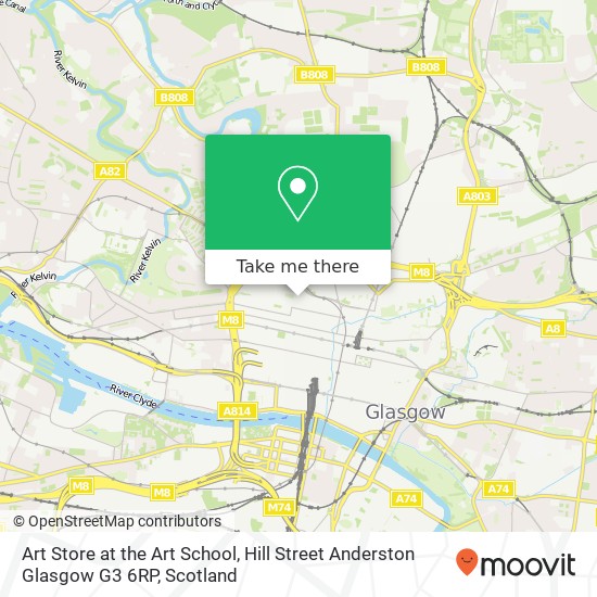 Art Store at the Art School, Hill Street Anderston Glasgow G3 6RP map