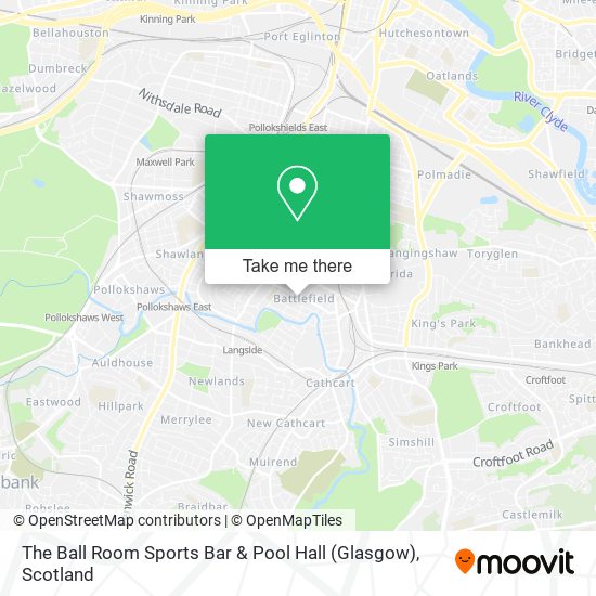 The Ball Room Sports Bar & Pool Hall (Glasgow) map