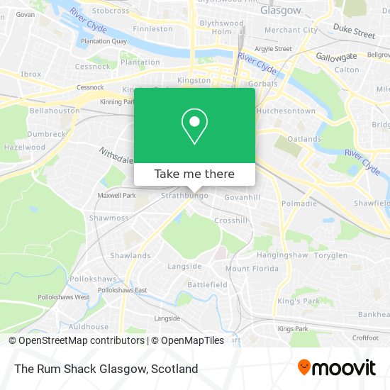 The Rum Shack Glasgow map