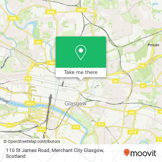 110 St James Road, Merchant City Glasgow map