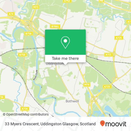 33 Myers Crescent, Uddingston Glasgow map