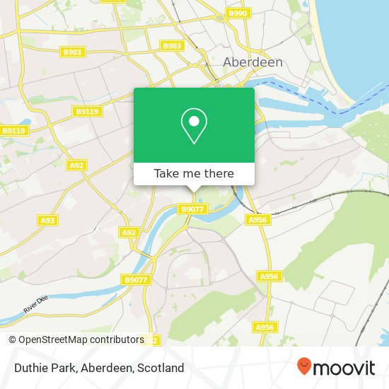 Duthie Park, Aberdeen map