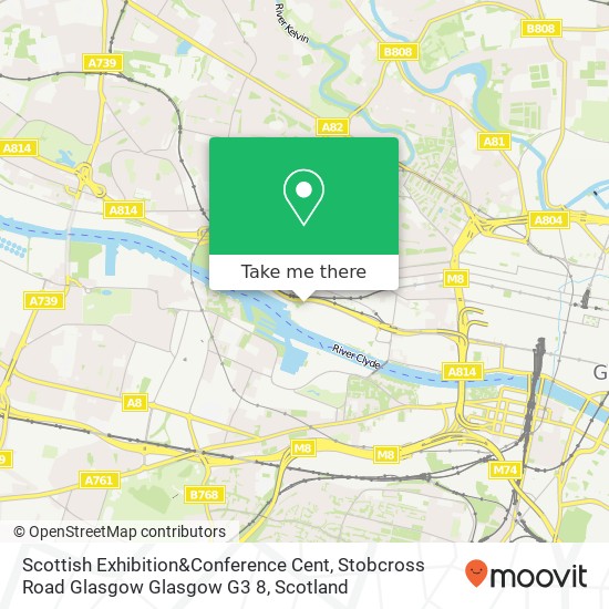 Scottish Exhibition&Conference Cent, Stobcross Road Glasgow Glasgow G3 8 map