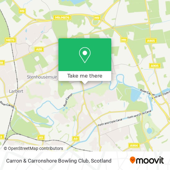 Carron & Carronshore Bowling Club map