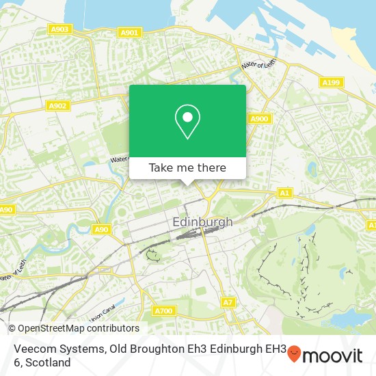 Veecom Systems, Old Broughton Eh3 Edinburgh EH3 6 map