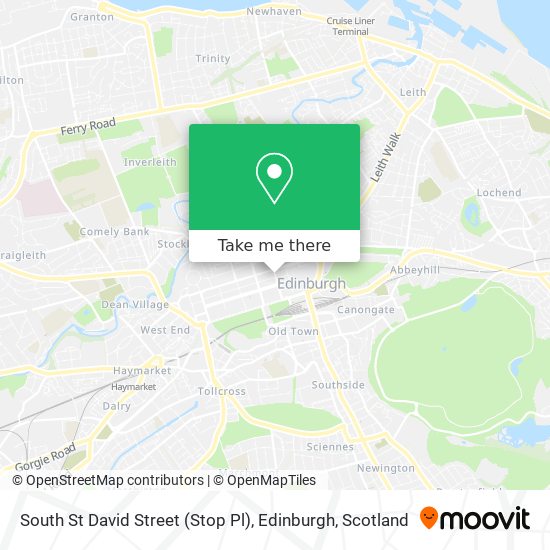 South St David Street (Stop Pl), Edinburgh map