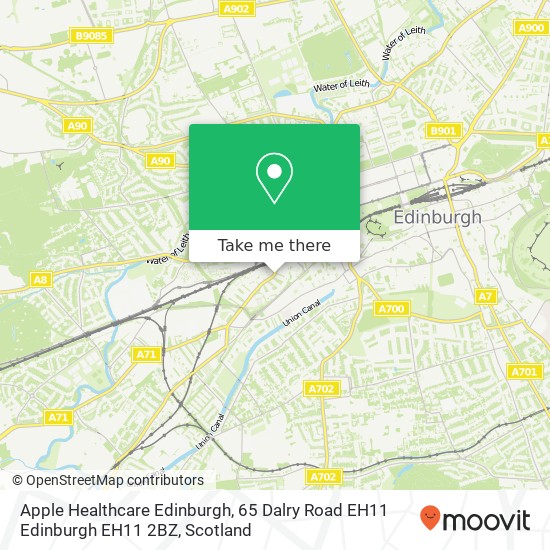 Apple Healthcare Edinburgh, 65 Dalry Road EH11 Edinburgh EH11 2BZ map