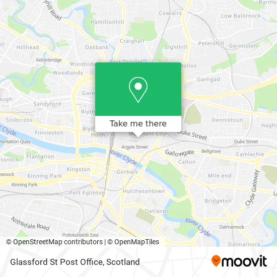 Glassford St Post Office map
