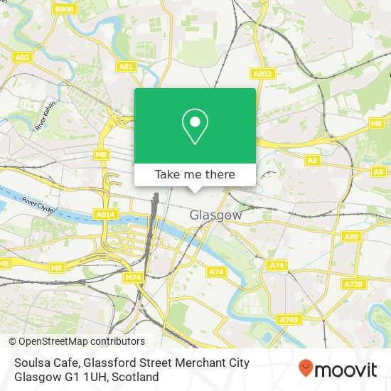 Soulsa Cafe, Glassford Street Merchant City Glasgow G1 1UH map