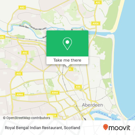 Royal Bengal Indian Restaurant, 14 Bedford Avenue Aberdeen Aberdeen AB24 3YR map