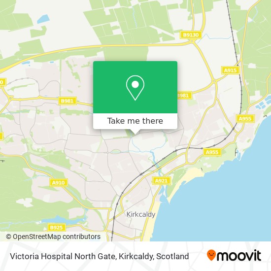 Victoria Hospital North Gate, Kirkcaldy map